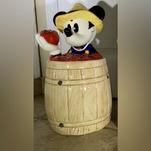 Vintage Disney Treasure Craft Homegrown Mickey Mouse Cookie Jar. No lid/top